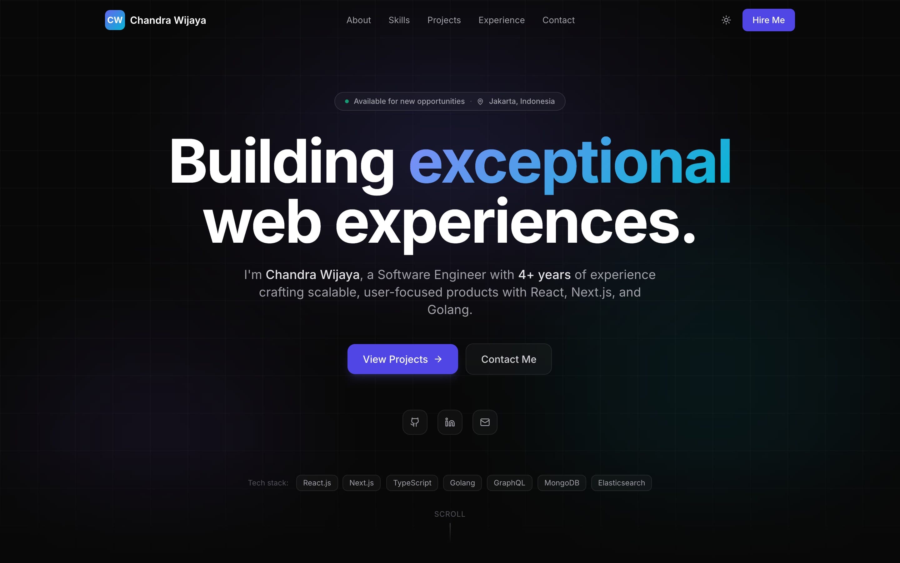 Chandra Wijaya — Personal Portfolio Website